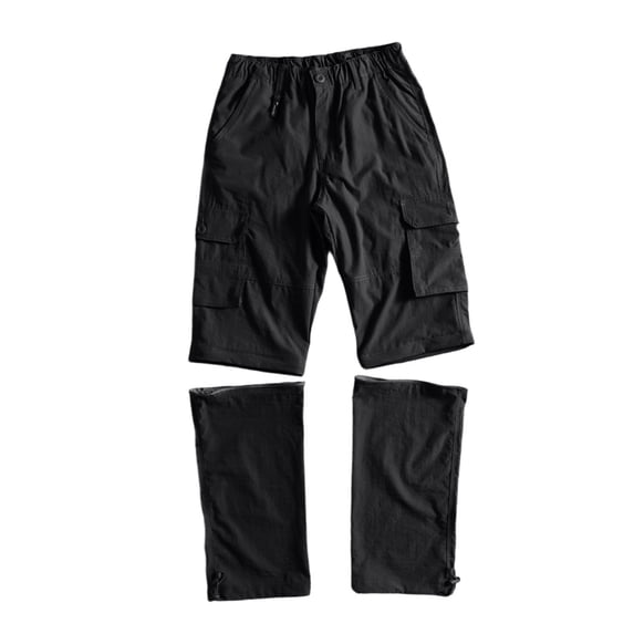 WIZUTIZ Men's Convertible Pants Quick-Dry Detachable Zip-Off Cargo Trousers Polyester Breathable Multi-Pocket for Outdoor Hiking Camping Fishing Daily Wear