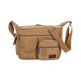 thumbnail image 1 of WIZUTIZ Men's Crossbody Bag Shoulder Bag Canvas Outdoor Daily Holiday Zipper Large Capacity Womens with Adjustable Strap Zipper Pockets Shoulder Bags Medium Solid Bags Waterproof Khaki, 1 of 6