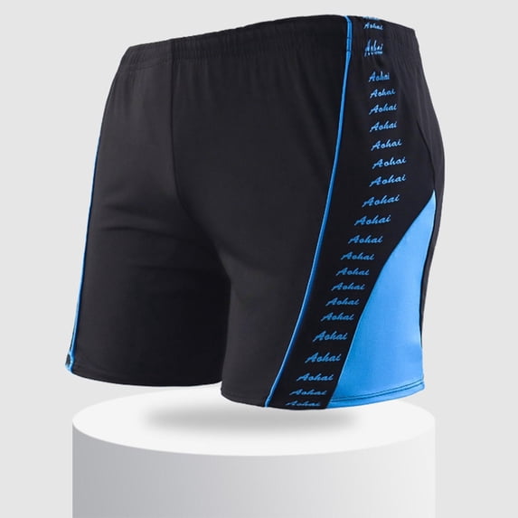 WIZUTIZ Men's Quick-Dry Swimwear Stretch Swimsuits Solid Basic Long Swim Sport Swim Trunks Board Shorts Beach Holiday Outfits