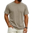 thumbnail image 1 of WIZUTIZ Men's Short Sleeve T-Shirt Solid Color Crew Neck Quick-Dry Sports Top Cotton Blend Breathable Lightweight for Running Gym Daily Casual Wear Mens Fashion, 1 of 4