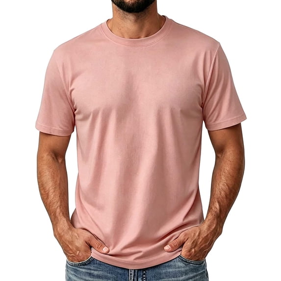 WIZUTIZ Men's Short Sleeve T-Shirt Solid Color Crew Neck Sports Athletic Top Polyester Spandex Breathable Quick-Dry for Exercise Fitness Daily Wear Mens Fashion