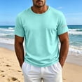 thumbnail image 1 of WIZUTIZ Men's Short Sleeve T-Shirt Summer Lightweight Breathable Quick-Dry Crew Neck Loose Outdoor Sports Top Reflective Detail for Running Hiking Daily Wear Mens Fashion, 1 of 6