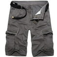thumbnail image 1 of WIZUTIZ Men's Shorts, Fashion Man Veralls Solid Casual Short Pants High Waist Loose Bandage Pants Holiday Saving, 1 of 3