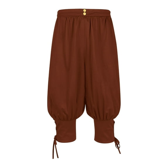 WIZUTIZ Men's Shorts, Men Casual Solid Elastic Waist Knee Strap Half Shorts Pant Slantern Pants My Order