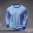 thumbnail image 1 of WIZUTIZ Men's Striped T Shirts Raglan Long Sleeve Crew Neck Tee Casual Basic Blouse Spring Fall Basic Tees Big Tall Tops, 1 of 5