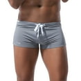 thumbnail image 1 of WIZUTIZ Men's Swim Trunk Swimwear Quick Dry Bathing Suit Board Short Sexy Boxer Brief with Drawstring, 1 of 4