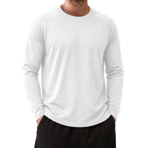 WIZUTIZ Men's Thermal Long Sleeve Shirt Soft Brushed Fabric Casual Pullover Top For Cold Weather Layering