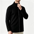 thumbnail image 1 of WIZUTIZ Men's Thermal Stand Collar Zip Up Sweatshirt Soft Fleece Lined Relaxed Fit Casual Winter Top, 1 of 5