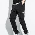 thumbnail image 1 of WIZUTIZ Men's Washed Cargo Pants Multi-Pocket Straight Leg Loose Fit Breathable Cotton Blend Outdoor Casual Work Trousers, 1 of 5