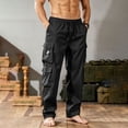 thumbnail image 1 of WIZUTIZ Men's Workwear Pants Heavy Duty Multi-Pocket Ripstop Canvas Straight Leg Reinforced Stitching Belt Loops Trousers Mid Rise Relaxed Fit Casual Outdoor Mechanic Carpenter Trousers, 1 of 5