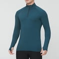 thumbnail image 1 of WIZUTIZ Mens 1/4 Zip Long Sleeve Running Shirts Thumb Holes Quick Dry Workout Athletic Pullover Tops for Hiking Cycling, 1 of 5