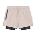 thumbnail image 1 of WIZUTIZ Mens 2 in 1 Athletic Running Shorts with Liner Active Quick Dry Gym Workout Sports Shorts with Zipper Pockets, 1 of 5