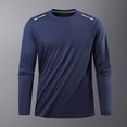 thumbnail image 1 of WIZUTIZ Mens Althletic Shirts Long Sleeve Crew Neck Stretch Slim Fit Breathable Shirts Base Layer Running Workout Active Tops, 1 of 5