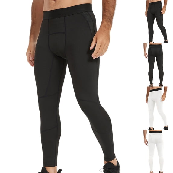 WIZUTIZ Mens Athletic Compression Pants Tights Sports Workout Leggings Pant
