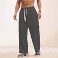 thumbnail image 1 of WIZUTIZ Mens Bottom Sweatpants Relaxed Fit Drawstring Elastic Waist Lounge Pants Athletic Workout Gym Joggers with Pockets, 1 of 3