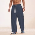 thumbnail image 1 of WIZUTIZ Mens Bottom Sweatpants Relaxed Fit Drawstring Elastic Waist Lounge Pants Athletic Workout Gym Joggers with Pockets, 1 of 4