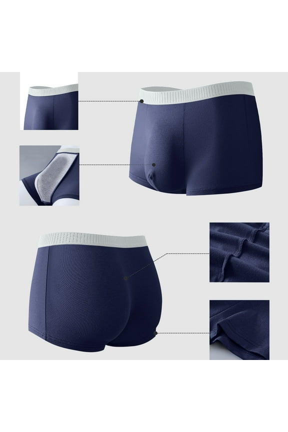 Mens Boxer Briefs Pouch Trunks Support Ball Bulge Enhancing Underwear Stretch Breathable U Convex Panties