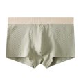 thumbnail image 1 of WIZUTIZ Mens Breathable Boxers Color Matching Stretch Seamless Comfort Underwear Cotton Mid Rise Shorts Soft Comfortable, 1 of 3