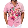 thumbnail image 1 of WIZUTIZ Mens Floral Hawaiian Shirts Stylish Tropical Beach Vacation Short Sleeve Tops Casual Collared Button Down Shirt, 1 of 4