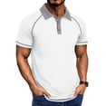thumbnail image 1 of WIZUTIZ Mens Henley Shirts Short Raglan Sleeve Fashion Button T Shirt Casual Collared Golf Shirt, 1 of 4