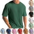 thumbnail image 1 of WIZUTIZ Mens Knit T-Shirts Short Sleeve Crewneck Shirt Casual Textured Loose Fit Pullover Solid Texture Knit Shirt, 1 of 5
