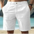 thumbnail image 1 of WIZUTIZ Mens Linen Shorts Elastic Waist Shorts Casual Summer Lightweight Cotton Linen Pants with Pockets, 1 of 3