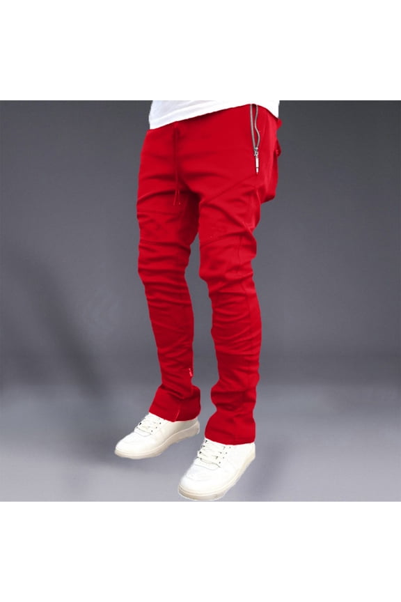 Mens Loose Fit Joggers Jeans Elastic Waist Drawstring Denim Pants Lightweight Classic Athletic Jean Trousers