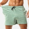 thumbnail image 1 of WIZUTIZ Men's Athletic Shorts Solid Color 4 Inch Inseam Quick-Dry Workout Running Lounge Bottoms with Pockets Elastic Waist Lightweight Polyester for Summer Outdoor Daily Gym Mens Fashion, 1 of 5