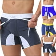 thumbnail image 1 of WIZUTIZ Mens Low Wasit Swim Trunks Training Racing Swim Jammers Square Leg Quick Dry Swimsuit Boxer Surfing Bathing Suit, 1 of 5