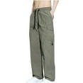 thumbnail image 1 of WIZUTIZ Mens Pants, Men's Casual Daily Outdoor Beach Lightweight Breathable Pants Reduced Price, 1 of 7