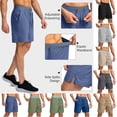 thumbnail image 1 of WIZUTIZ Mens Running Shorts with Zipper Pockets 5" Lightweight Basketball Gym Workout Shorts Athletic, 1 of 5