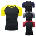 thumbnail image 1 of WIZUTIZ Mens Short Sleeve Raglan T Shirts Casual Crew Neck Jersey Baseball Tee Stretch Gym Athletic Compression Shirt Workout, 1 of 5