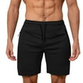 thumbnail image 1 of WIZUTIZ Mens Shorts Casual, Men's Fashion Casual Solid Color Quick Drying Elastic Rope Waist Casual Sports Shorts 50% Off Clear, 1 of 6