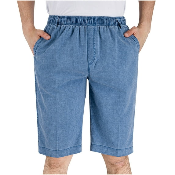 WIZUTIZ Mens Shorts Casual, Men's Lightweight Shorts Casual Short Short Pants Elastic Waist Drawstring Comfy Shorts Clearance Sale
