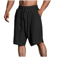 thumbnail image 1 of WIZUTIZ Mens Shorts, Men's Fashion Casual Solid Color Elastic Rope Waist Casual Fitness Sports Shorts up to 45% Off, 1 of 6