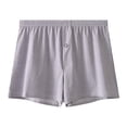 thumbnail image 1 of WIZUTIZ Mens Striped Underwear Boxers Comfort Cotton Button Fly Pajamas Sleep Shorts, 1 of 3