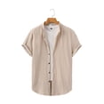 thumbnail image 1 of WIZUTIZ Mens Summer Beach Shirt Breathable Henley Shirts Button Up Tshirt Going Out Tops Vacation Tees Short Sleeve Tshirts, 1 of 3