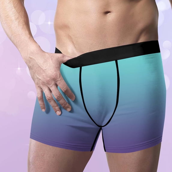 WIZUTIZ Mens Support Boxer Briefs Underwear Stretch Flyless Anti-Chafing Moisture Wicking Breathable Trunks Brief Underwear