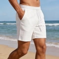 thumbnail image 1 of WIZUTIZ Mens Sweat Shorts Casual Drawstring Elastic Waist Waffle Workout Gym Short 7 inch Inseam Running Short with Pocket, 1 of 5