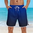 thumbnail image 1 of WIZUTIZ Mens Swim Trunks 9 Inch with Mesh Liner Quick Dry Bathing Suits Beach Vacation Swimsuit Board Shorts, 1 of 5
