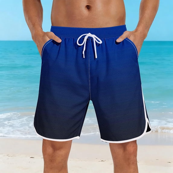 WIZUTIZ Mens Swim Trunks 9 Inch with Mesh Liner Quick Dry Bathing Suits Beach Vacation Swimsuit Board Shorts