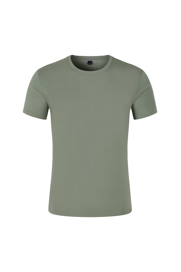 Mens T-shirts, Summer Men's Round Neck T-shirt Mercerized Cotton Short Sleeve Sales