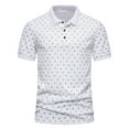 thumbnail image 1 of WIZUTIZ Mens Tops Casual, Men's Printing Button Turn-down Collar Short Sleeve Casual Blouse Shirt Today Discount, 1 of 4