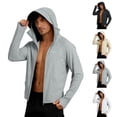 thumbnail image 1 of WIZUTIZ Mens UPF 50+ Sun Protection Hoodie Shirt Long Sleeve Rash Guard Fishing SPF Outdoor UV Shirt Lightweight Pocket, 1 of 5