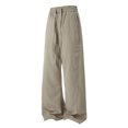 thumbnail image 1 of WIZUTIZ Mens Wide Leg Pants Summer Lightweight Relaxed Fit Drawstring Palazzo Pants Straight Boho Beach Pants with Pockets, 1 of 5