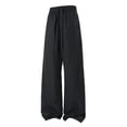 thumbnail image 1 of WIZUTIZ Mens Wide Leg Pants Summer Lightweight Relaxed Fit Drawstring Palazzo Pants Straight Boho Beach Pants with Pockets, 1 of 4