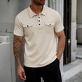 thumbnail image 1 of WIZUTIZ Mens Work Henley Shirts 2026 Short Sleeve Casual Slim Fit Button Up Waffle Golf Shirts with Pockets Tennis T Shirts, 1 of 5