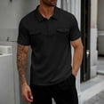 thumbnail image 1 of WIZUTIZ Mens Work Henley Shirts 2026 Short Sleeve Casual Slim Fit Button Up Waffle Golf Shirts with Pockets Tennis T Shirts, 1 of 5