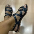 thumbnail image 1 of WIZUTIZ Open Toe Sandals for Women Dress Sandals for Women Comfort Running Stretch Knitted Beach Peep-Toe Sandals Pull-On Shoes Low Heel (1"-2") Medium Solid Sandals for Ladies Party Prime Black, 1 of 3