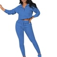 thumbnail image 1 of WIZUTIZ Oversized Tops for Women Women's 3 Set Vest Tops Fashion Casual Suit Long Hight Waist Pant Cardigan Coat Tops for Women Trouser, 1 of 6